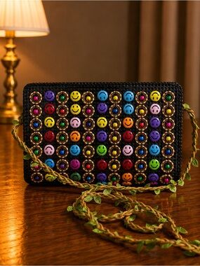 Handmade colorful crossbody bag